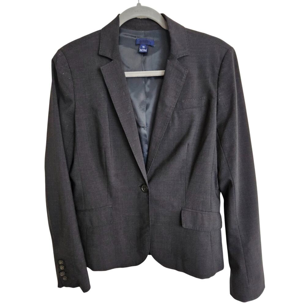 J Crew Womens Virgin Wool Blazer Size 10 Preppy Career Corp Dark Academia Office